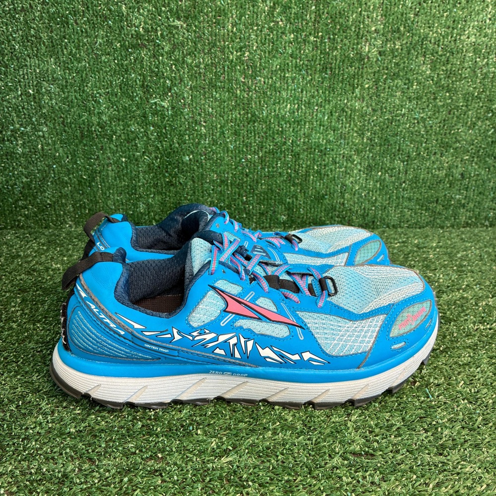 Altra Lone Peak 3.5 Trail Running Zero Drop Athletic Sneaker Blue Womens Size 11